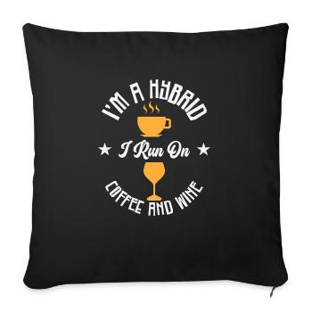 Coffee Wine Hybrid Alcohol Coffee Addict - Sofa pillowcase 17,3'' x 17,3'' (45 x 45 cm) - black - Front