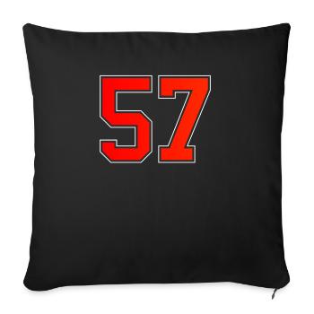 57 College Edition - Sofakissenbezug 45 x 45 cm - Schwarz - Vorne