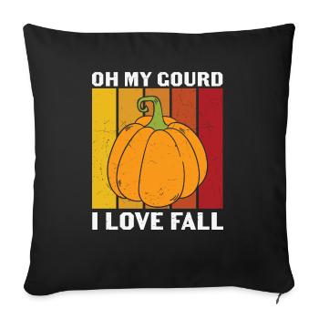 Oh My Gourd I Love - Sofa pillowcase 17,3'' x 17,3'' (45 x 45 cm) - black - Front
