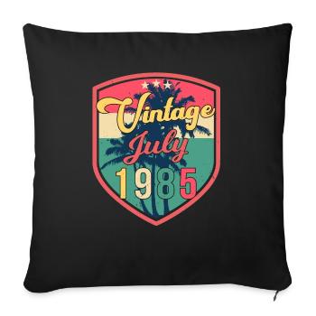 1985 Juli Beste Geschenkidee - Sofakissenbezug 45 x 45 cm - Schwarz - Vorne