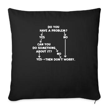 Problem solving for problems that are not - Sofa pillowcase 17,3'' x 17,3'' (45 x 45 cm) - black - Front
