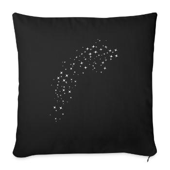 Starfall White - Sofa pillowcase 17,3'' x 17,3'' (45 x 45 cm) - black - Front