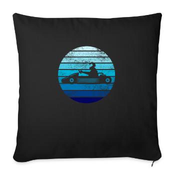 Go Kart Driver - Kart Driver Race - Sofa pillowcase 17,3'' x 17,3'' (45 x 45 cm) - black - Front