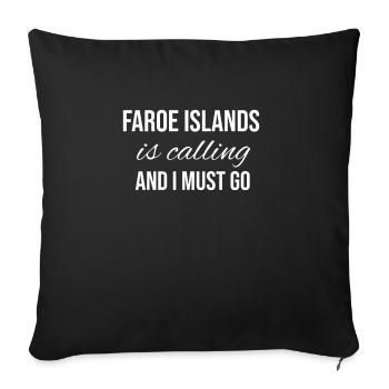 Féroé (îles) - Housse de coussin décorative 45 x 45 cm - noir - Devant