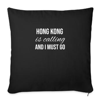 Hong Kong - Sofakissenbezug 45 x 45 cm - Schwarz - Vorne