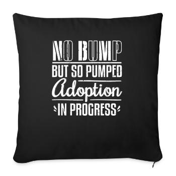 Adoption In Progress - Sofa pillowcase 17,3'' x 17,3'' (45 x 45 cm) - black - Front