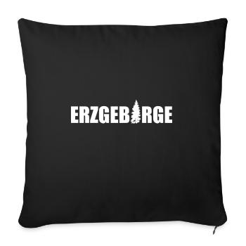 Erzgebirge meine Heimat - Sofakissenbezug 45 x 45 cm - Schwarz - Vorne
