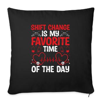 Nurse Appreciation Week Nursing for Nurses - Sofakissenbezug 45 x 45 cm - Schwarz - Vorne