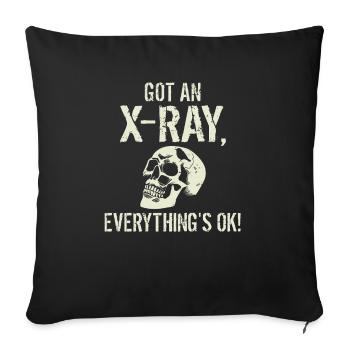 Got an X-ray everything is ok X-ray saying - Sofa pillowcase 17,3'' x 17,3'' (45 x 45 cm) - black - Front