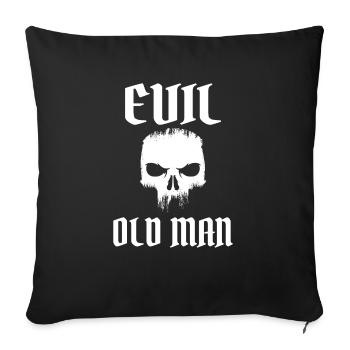 Evil old man The Evil Old Man Skull - Sofa pillowcase 17,3'' x 17,3'' (45 x 45 cm) - black - Front