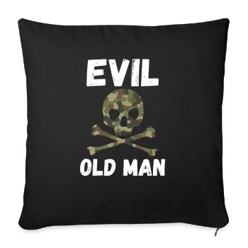 Evil old man The Evil Old Man Skull - Sofa pillowcase 17,3'' x 17,3'' (45 x 45 cm) - black - Front