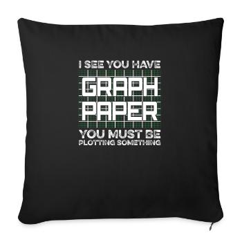 Funny Math Art Mathematics Student Math Lover Pun - Sofa pillowcase 17,3'' x 17,3'' (45 x 45 cm) - black - Front