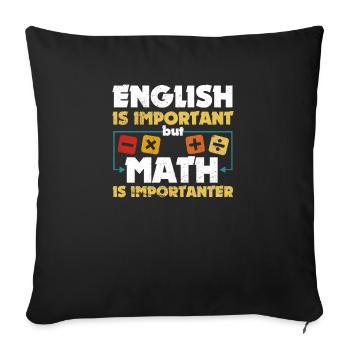 Drôle d’étudiant en mathématiques Drôle d’amoureux des mathématiques - Housse de coussin décorative 45 x 45 cm - noir - Devant