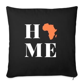 Afrique Continent - Housse de coussin décorative 45 x 45 cm - noir - Devant