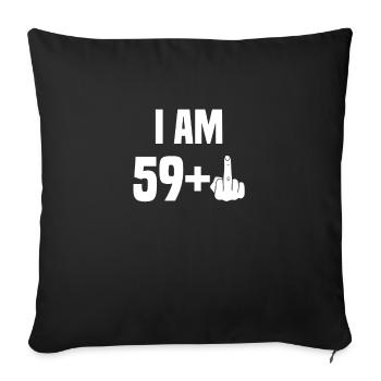 60th Birthday Gift 60 years old Gift idea - Sofa pillowcase 17,3'' x 17,3'' (45 x 45 cm) - black - Front