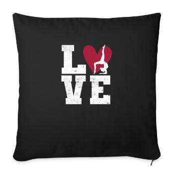 Dear Gymnastics Funny Gymnast Lovers - Sofa pillowcase 17,3'' x 17,3'' (45 x 45 cm) - black - Front