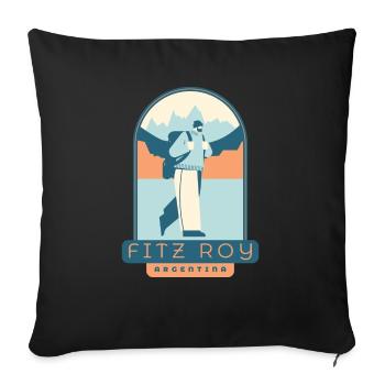 Fitz Roy Trek – Argentinien - Sofakissenbezug 45 x 45 cm - Schwarz - Vorne