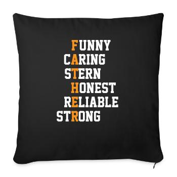 Drôle attentionné Stern Honest Dad Joke - Housse de coussin décorative 45 x 45 cm - noir - Devant