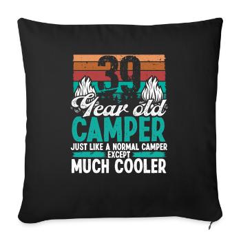 39 Year Old Camper Scouting Camping 39 Birthday - Sofa pillowcase 17,3'' x 17,3'' (45 x 45 cm) - black - Front