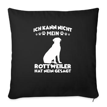 Rotweiler Hundetraining Hundeliebhaber Rottweiler - Sofakissenbezug 45 x 45 cm - Schwarz - Vorne