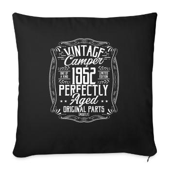 1952 Birthday Idea Camper Scout Camping 1952 - Sofa pillowcase 17,3'' x 17,3'' (45 x 45 cm) - black - Front