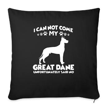 Sport canin allemand Great Dane drôle de chien dressage Deu - Housse de coussin décorative 45 x 45 cm - noir - Devant