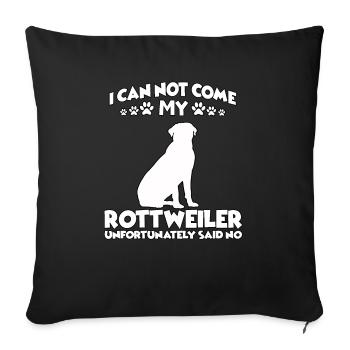 Rotweiler Hundetraining Hundeliebhaber Rottweiler - Sofakissenbezug 45 x 45 cm - Schwarz - Vorne