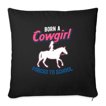 Wild West Western Rodeo Bull Riding Cowboy - Sofa pillowcase 17,3'' x 17,3'' (45 x 45 cm) - black - Front
