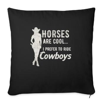 Wild West Western Rodeo Bull Riding Cowboy - Sofa pillowcase 17,3'' x 17,3'' (45 x 45 cm) - black - Front