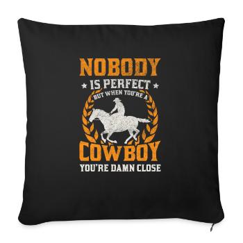 Wild West Western Rodeo Bull Riding Cowboy - Sofa pillowcase 17,3'' x 17,3'' (45 x 45 cm) - black - Front