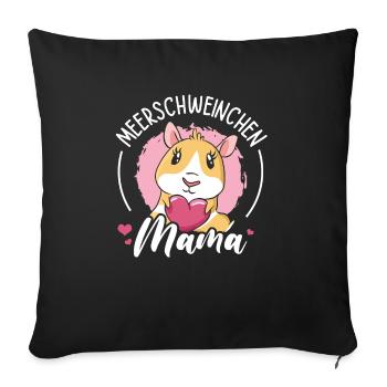 Guinea Pig Mom - Sofakissenbezug 45 x 45 cm - Schwarz - Vorne