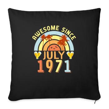 Heart’s Desire pour juillet 1971 - Housse de coussin décorative 45 x 45 cm - noir - Devant