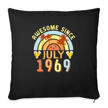 Heart’s Desire pour juillet 1969 - Housse de coussin décorative 45 x 45 cm - noir - Devant