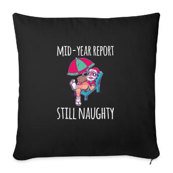 Rapport semestriel Toujours coquin Père Noël - Housse de coussin décorative 45 x 45 cm - noir - Devant