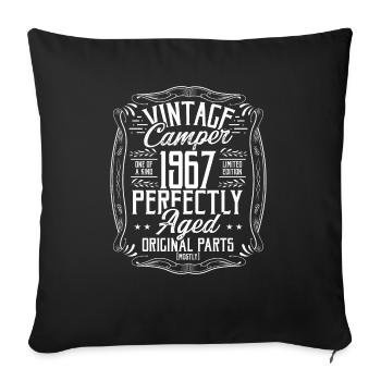 1967 Birthday Idea Camper Scout Camping 1967 - Sofa pillowcase 17,3'' x 17,3'' (45 x 45 cm) - black - Front