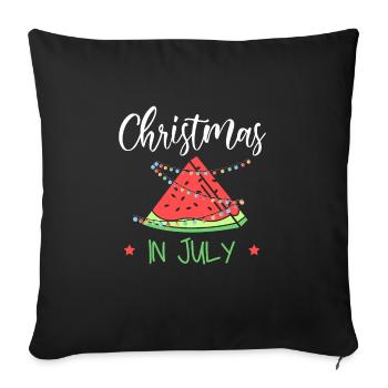 Christmas In July Watermelon Christmas Tree - Sofa pillowcase 17,3'' x 17,3'' (45 x 45 cm) - black - Front