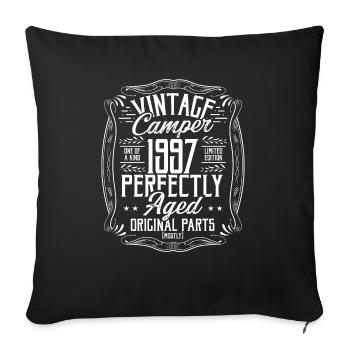 1997 Birthday Idea Camper Scout Camping 1997 - Sofa pillowcase 17,3'' x 17,3'' (45 x 45 cm) - black - Front