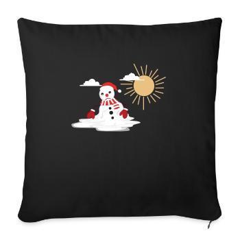Melted Snowman Christmas in July - Sofa pillowcase 17,3'' x 17,3'' (45 x 45 cm) - black - Front