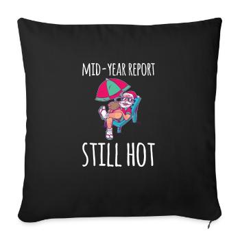 Rapport semestriel Toujours chaud Père Noël - Housse de coussin décorative 45 x 45 cm - noir - Devant