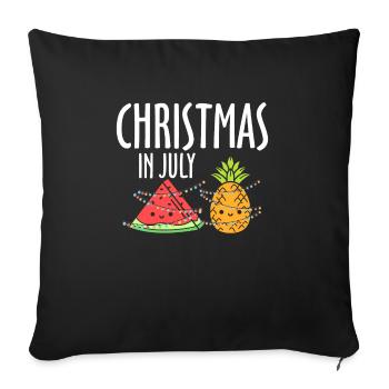 Christmas In July Pineapple Watermelon - Sofa pillowcase 17,3'' x 17,3'' (45 x 45 cm) - black - Front