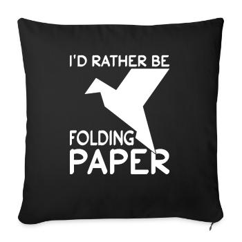 Origami Paper Airplane Paper Art Pilot - Housse de coussin décorative 45 x 45 cm - noir - Devant