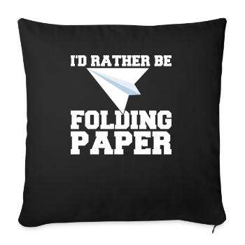 Origami Paper Airplane Paper Art Pilot - Housse de coussin décorative 45 x 45 cm - noir - Devant
