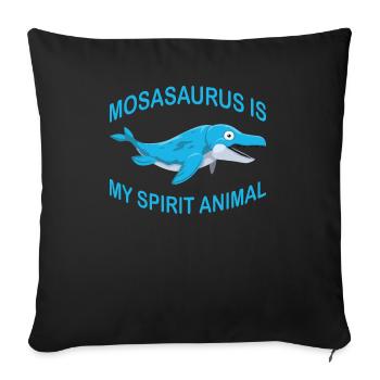 Biologiste marin Mosasaurus Time Dinosaures - Housse de coussin décorative 45 x 45 cm - noir - Devant