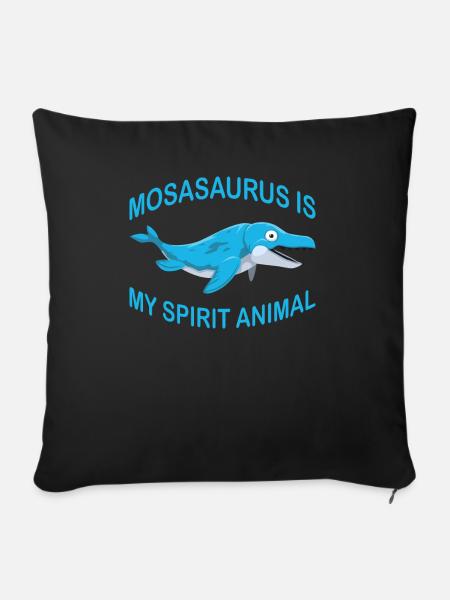 Meeresbiologe Mosasaurus Uhrzeit Dinosaurier - Sofakissenbezug 45 x 45 cm - Schwarz