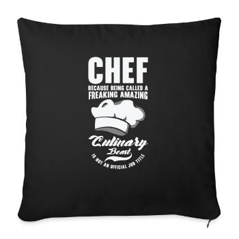 Chef Bête Art culinaire Cuisine Cuisson - Housse de coussin décorative 45 x 45 cm - noir - Devant