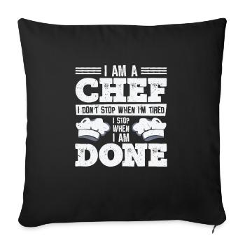 Chef Cuisine Repas Chefs culinaires - Housse de coussin décorative 45 x 45 cm - noir - Devant