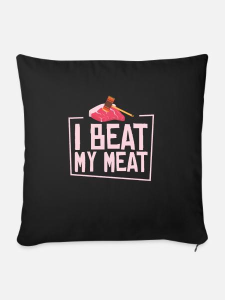 Chefkoch Kulinarisch Fleischliebhaber Kochen - Sofakissenbezug 45 x 45 cm - Schwarz
