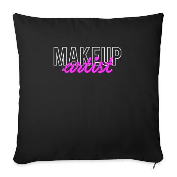 Makeup Artist Shirt Gift - Sofa pillowcase 17,3'' x 17,3'' (45 x 45 cm) - black - Front