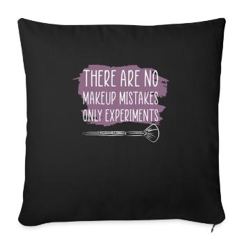 Makeup Artist Saying Gift - Sofa pillowcase 17,3'' x 17,3'' (45 x 45 cm) - black - Front