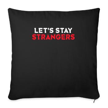 Restons des étrangers Restons des étrangers - Housse de coussin décorative 45 x 45 cm - noir - Devant